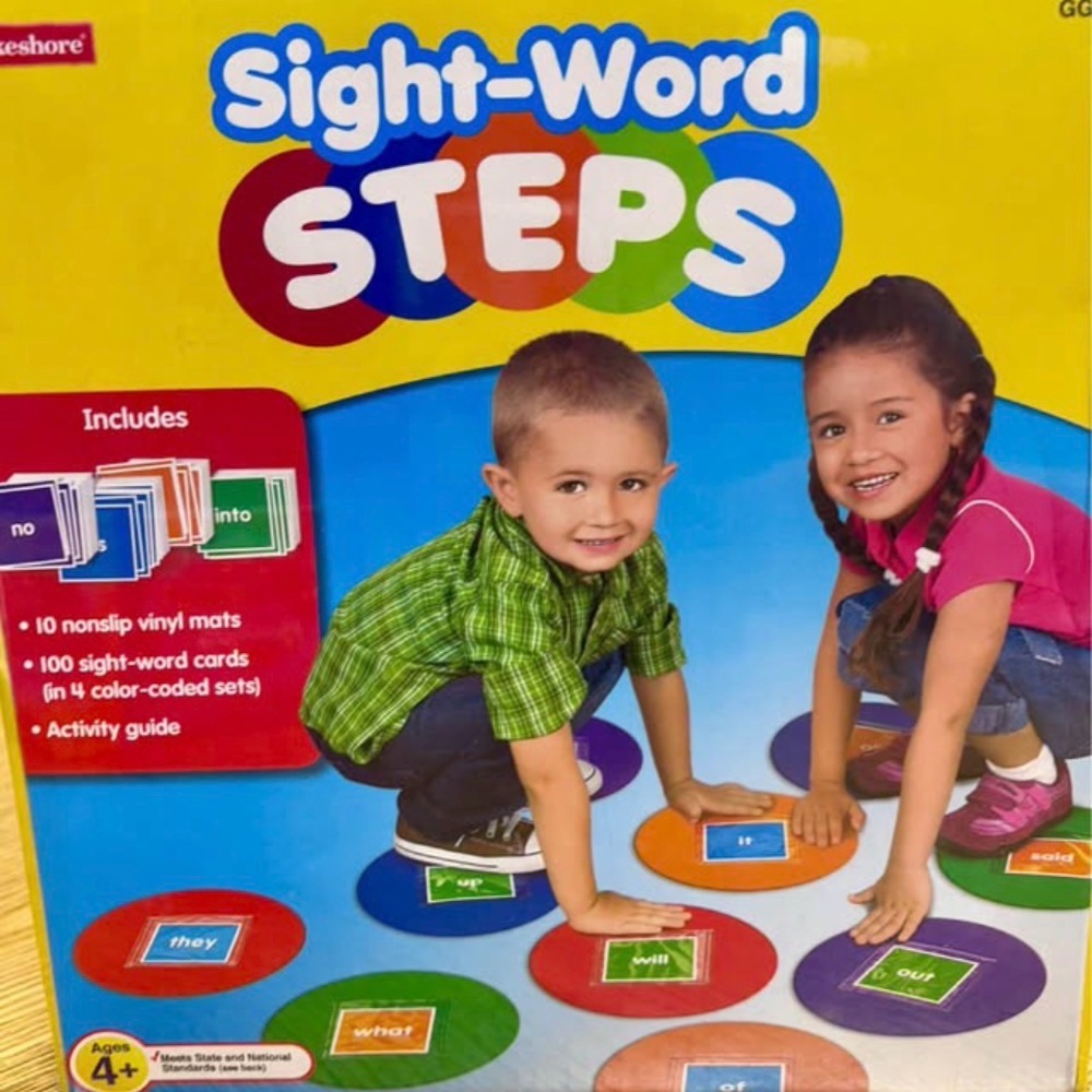 Lakeshore Sight Word Steps Learning Game Mats & Cards Reading